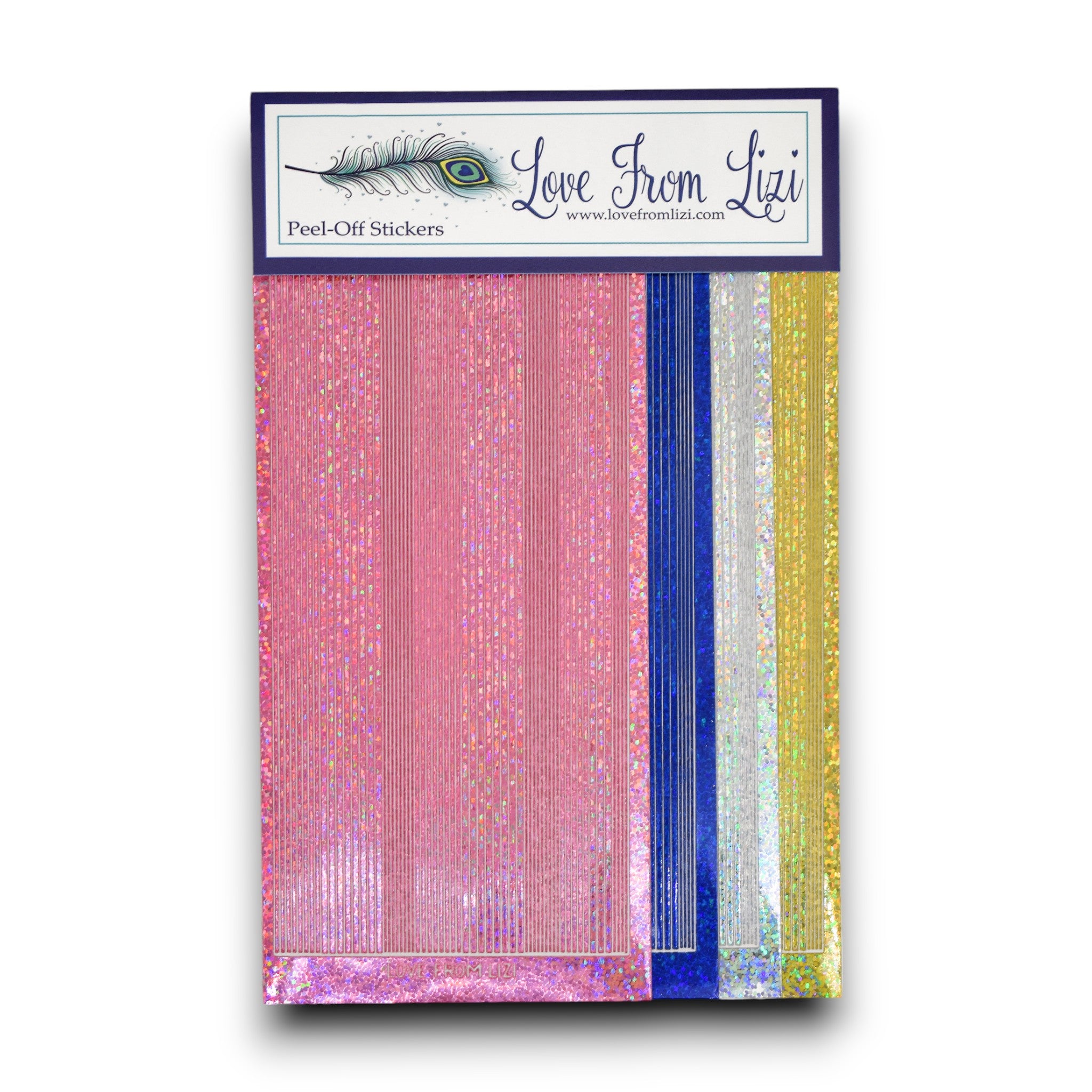 Hey Girl Holographic - Pin Stripe Peel-Off 4 Pack